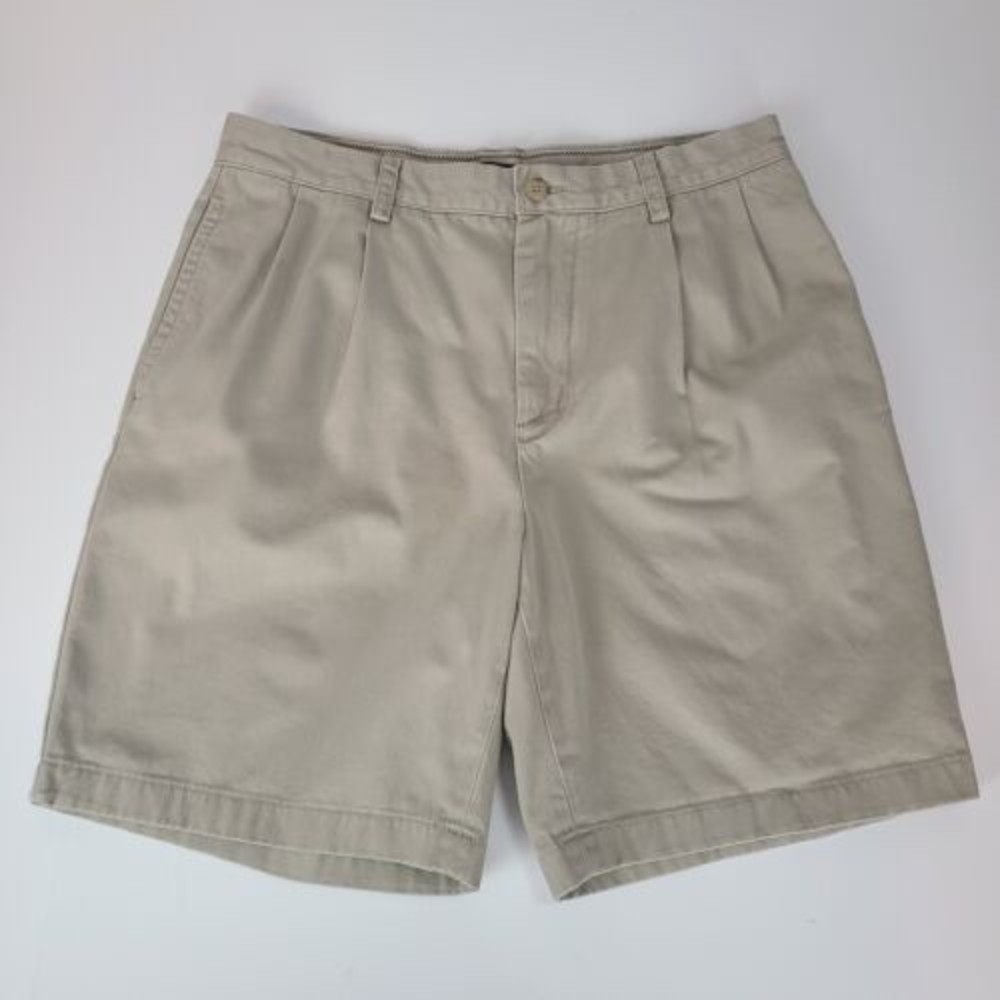 Nautica Men's (32W) Tan/Beige Bermuda Cotton Shorts